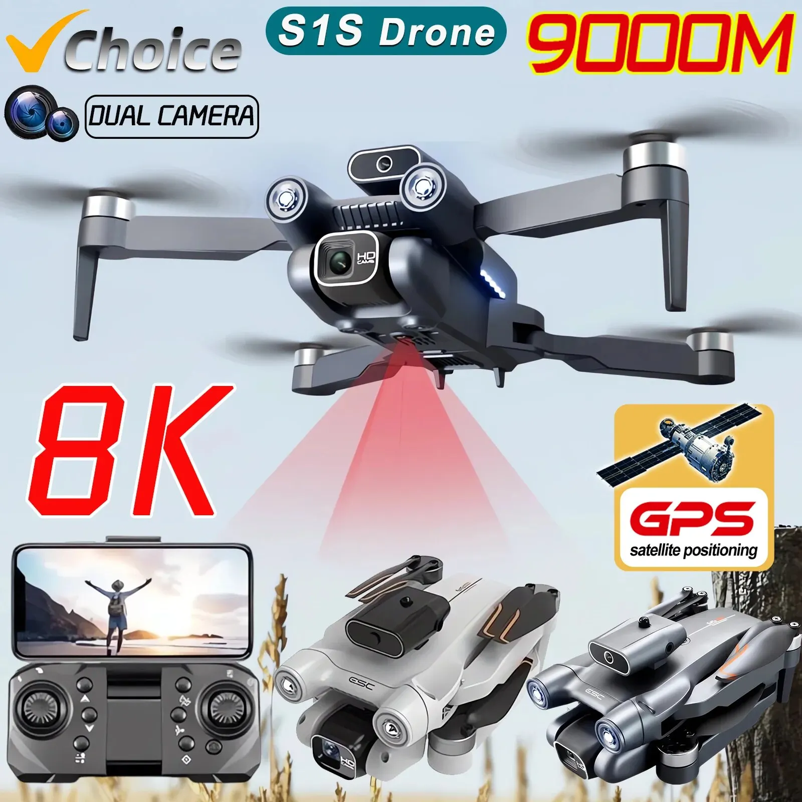 Drone Camera 4K - طائرة بدون طيار احترافية بدون فرش